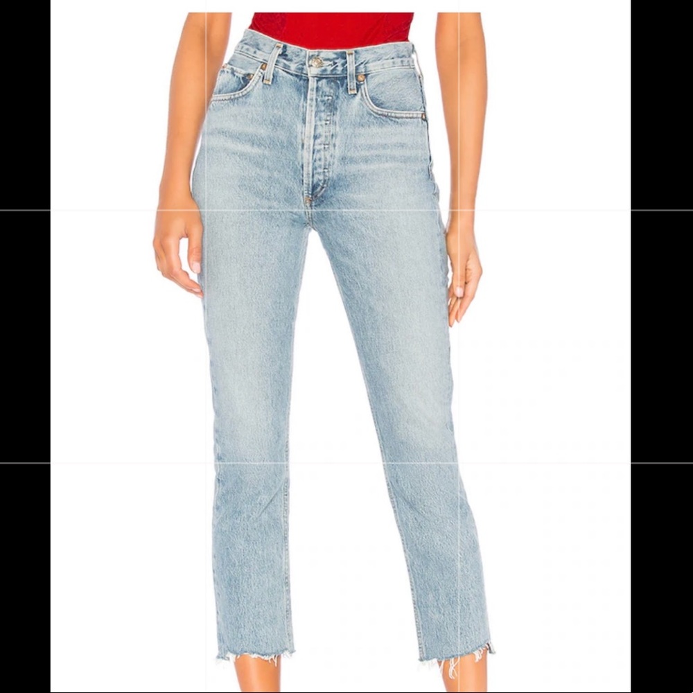 Agolde Riley jeans hi rise crop